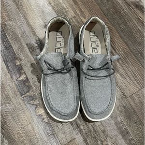 Silver Sparkly Hey Dudes size 11